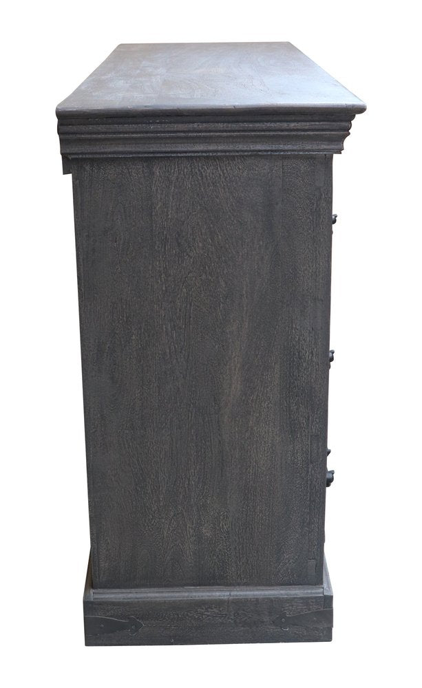 Brown Solid Wood Seven Drawer Double Dresser - 64-inch