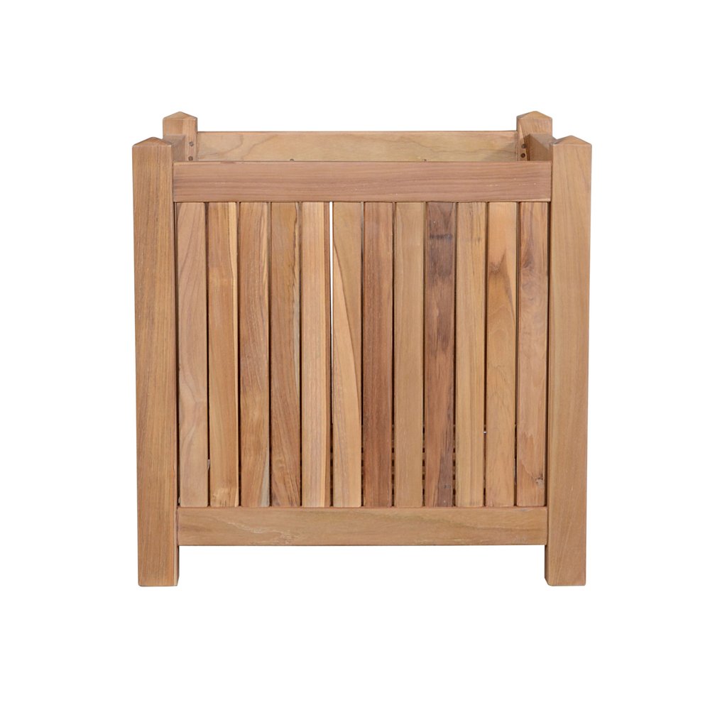 Natural Solid Wood Indoor Outdoor Square Planter Box - 18-inch