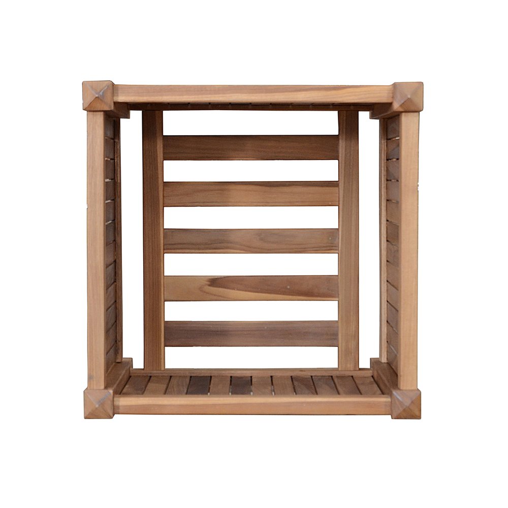 Natural Solid Wood Indoor Outdoor Square Planter Box - 22-inch