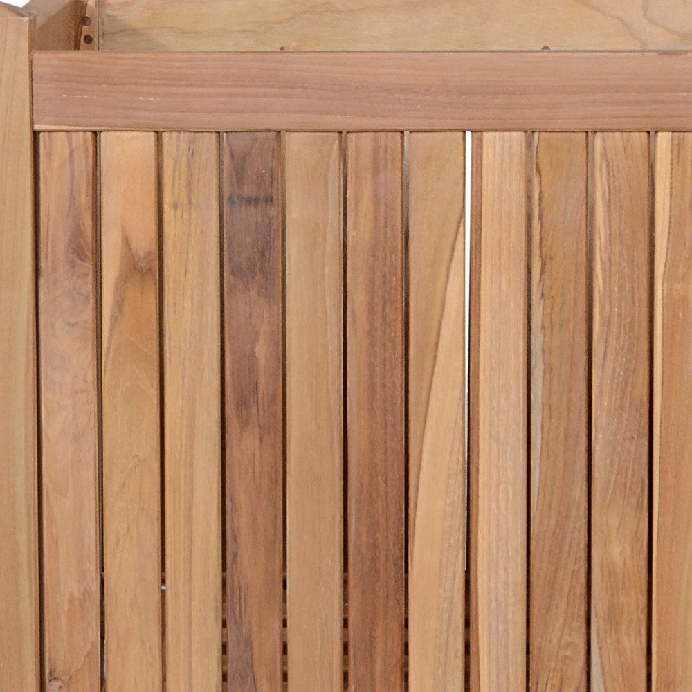 Natural Solid Wood Indoor Outdoor Square Planter Box - 22-inch