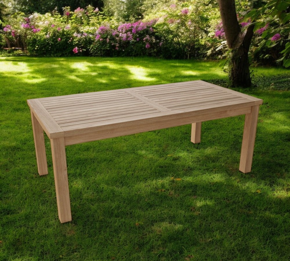 Natural Solid Wood Outdoor Coffee Table - 47-inch