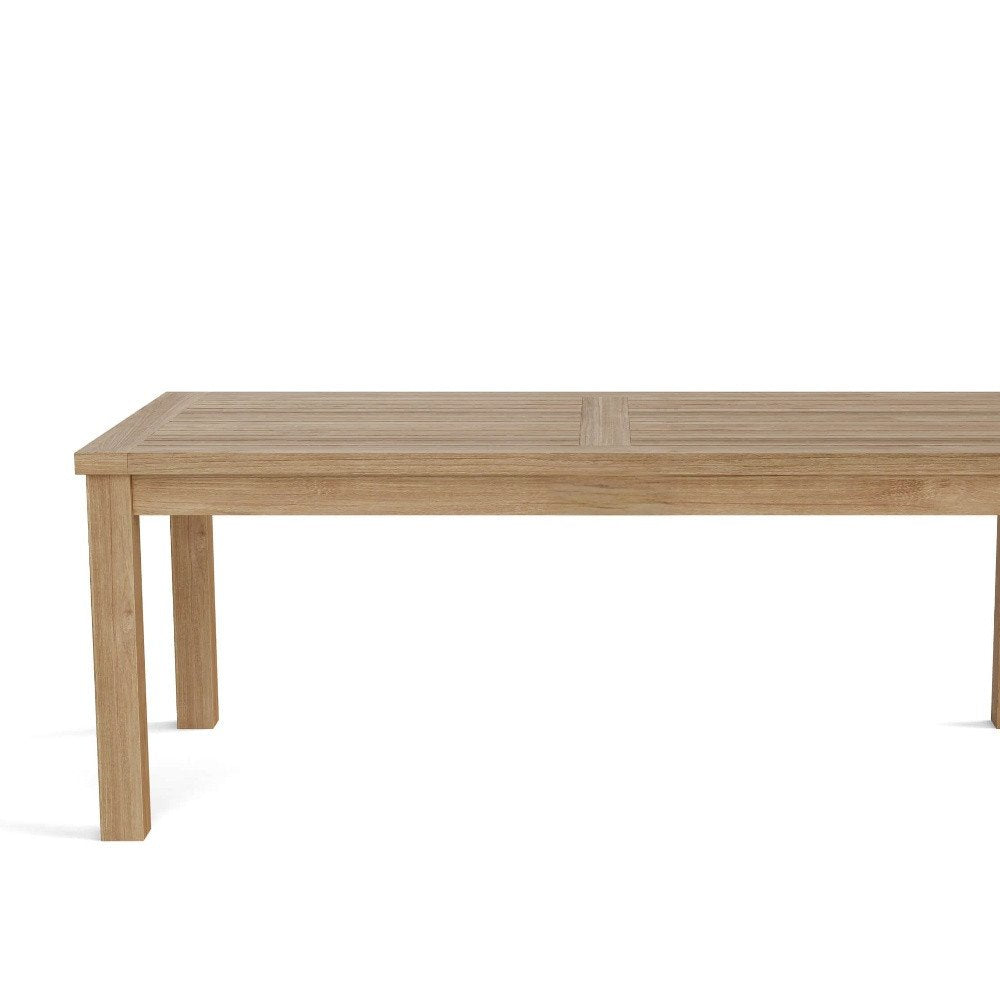Natural Solid Wood Outdoor Coffee Table - 47-inch