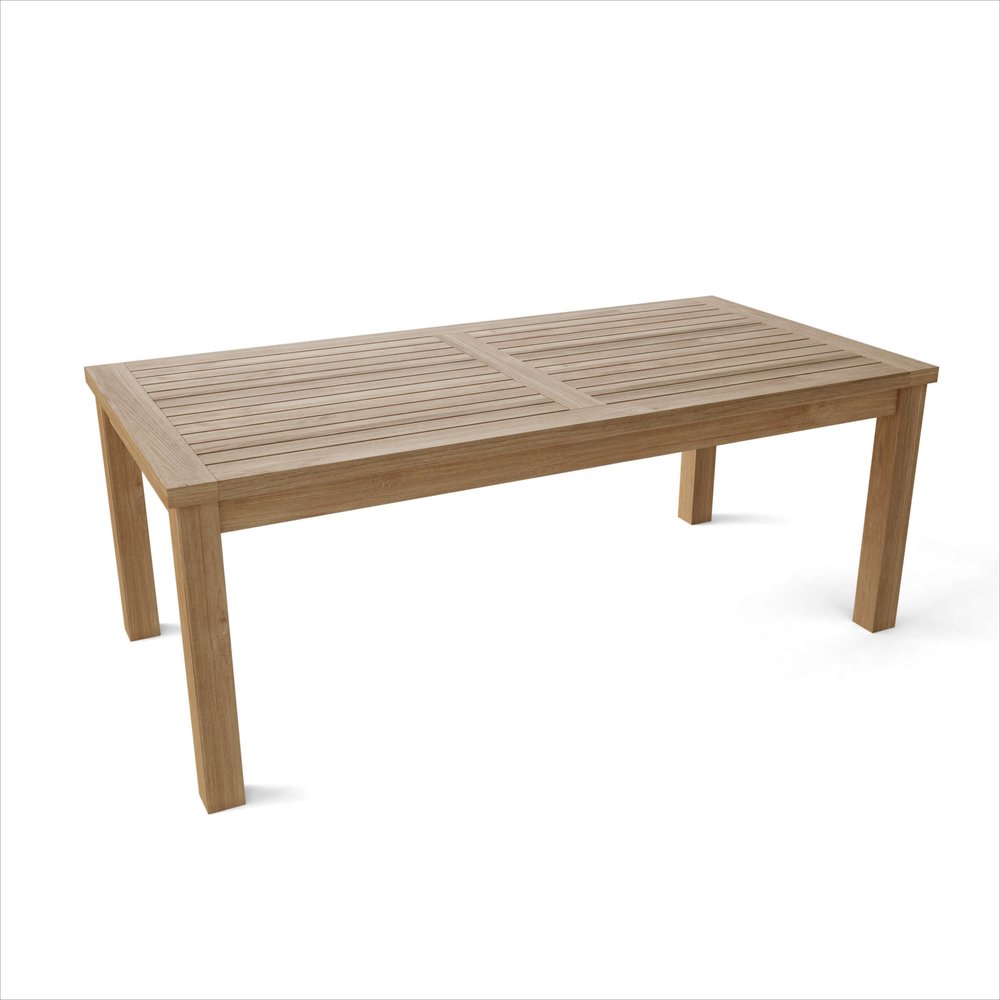 Natural Solid Wood Outdoor Coffee Table - 47-inch