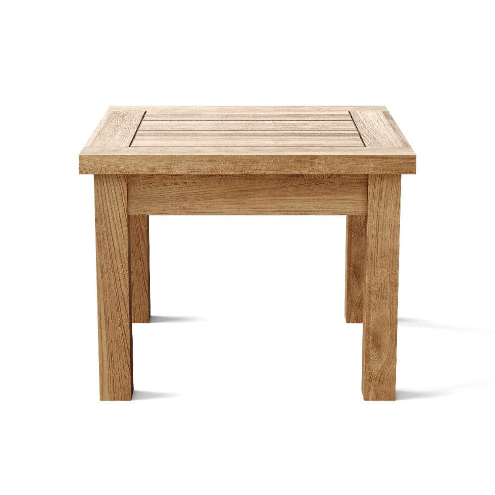 Natural Square Solid Wood Outdoor Side Table - 20-inch