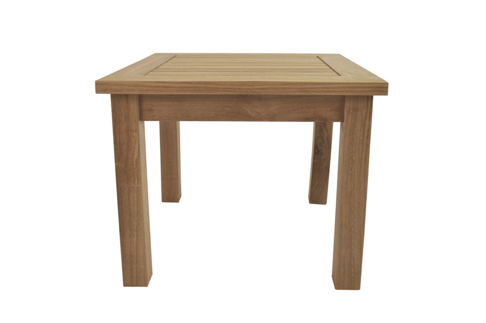 Natural Square Solid Wood Outdoor Side Table - 20-inch