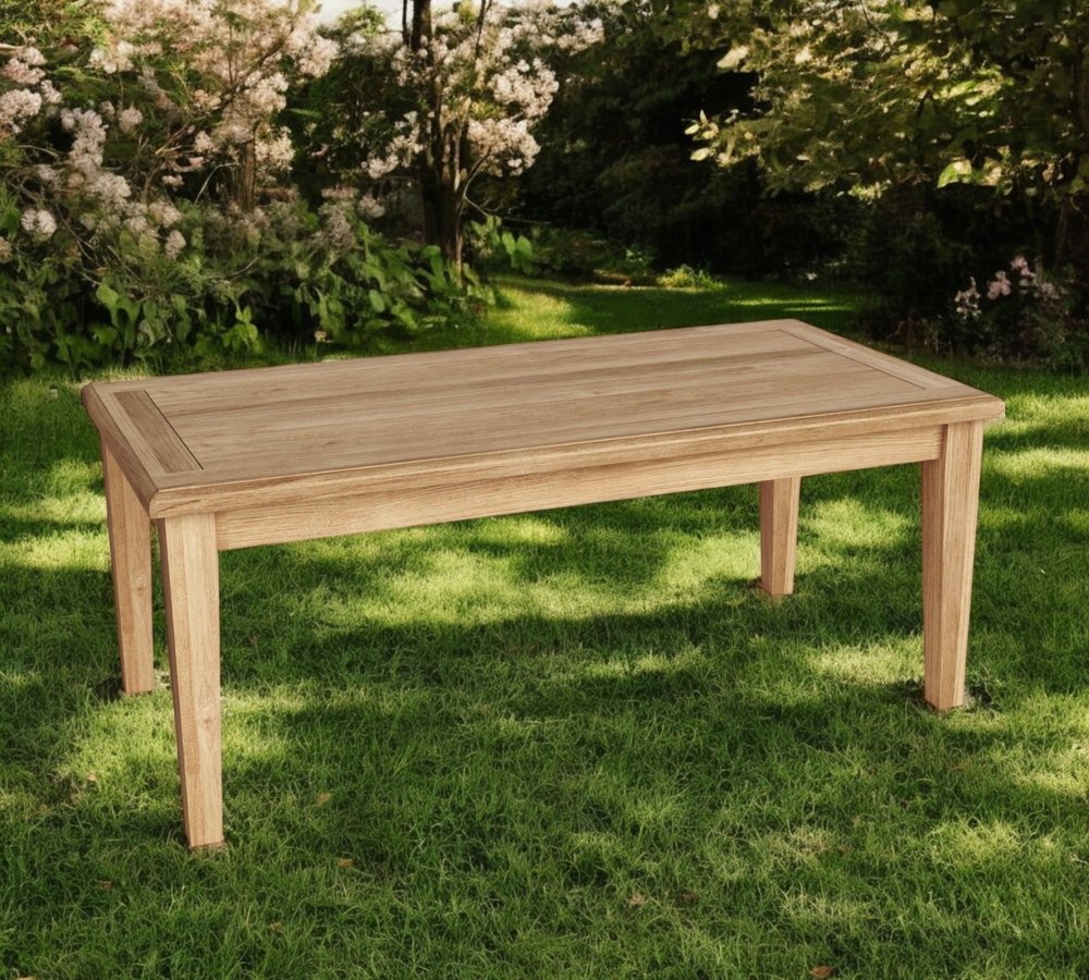 Natural Solid Wood Outdoor Coffee Table - 47-inch