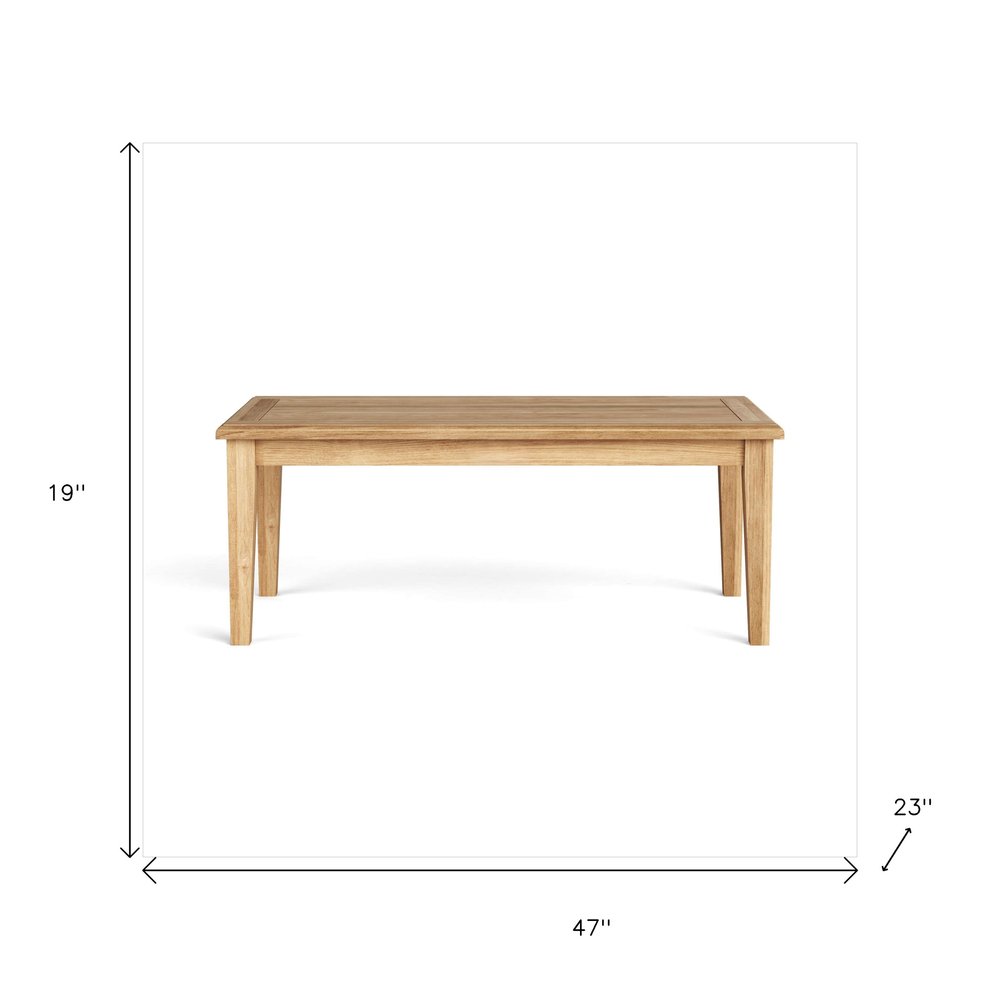 Natural Solid Wood Outdoor Coffee Table - 47-inch