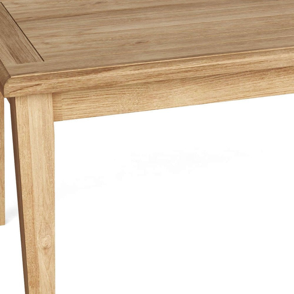 Natural Solid Wood Outdoor Coffee Table - 47-inch