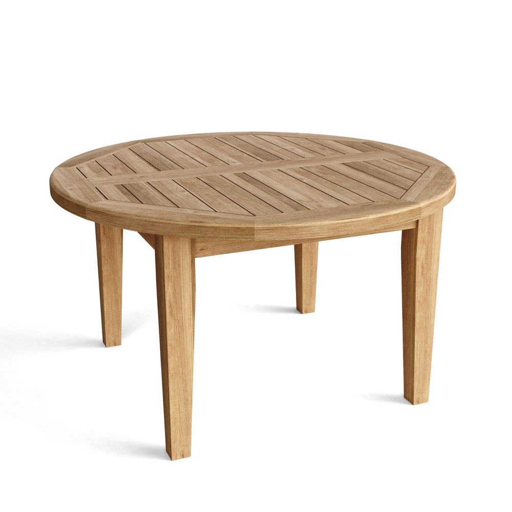 Natural Rounded Solid Wood Outdoor Coffee Table - 35-inch