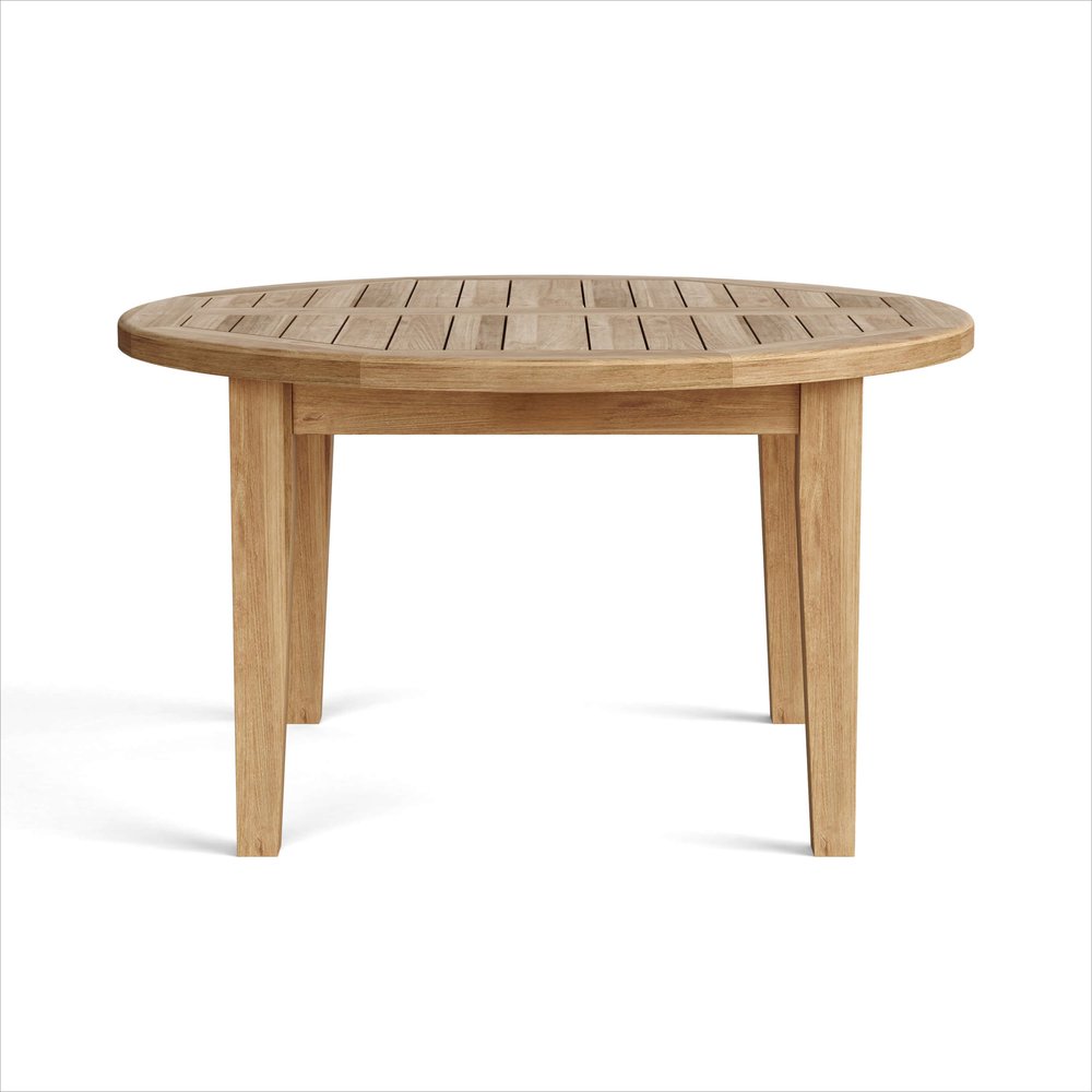 Natural Rounded Solid Wood Outdoor Coffee Table - 35-inch