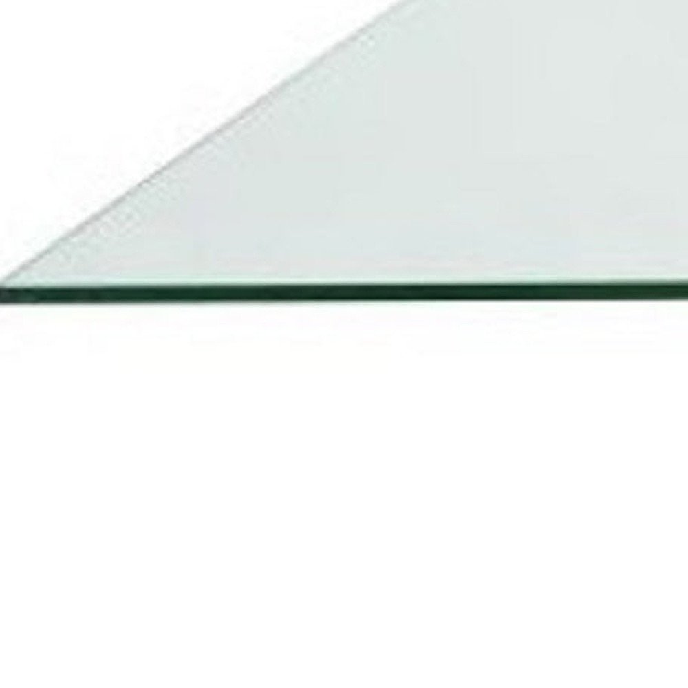 Clear and Gold Glass and Metal Cross Leg Base Square Dining Table - 60-inch