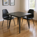 Gray Steel and Metal Square Dining Table - 32-inch
