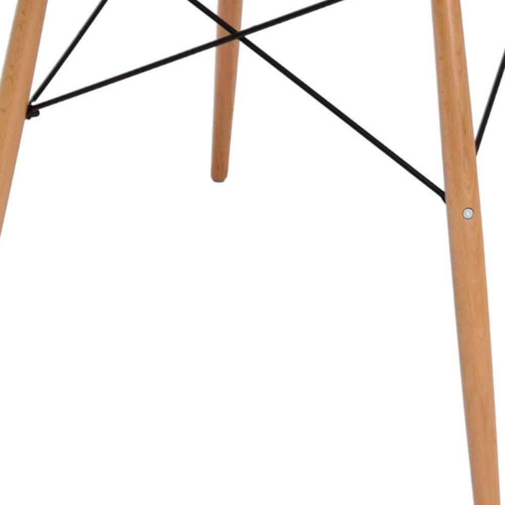 White and Natural Wood Round Top Dining Table - 36-inch