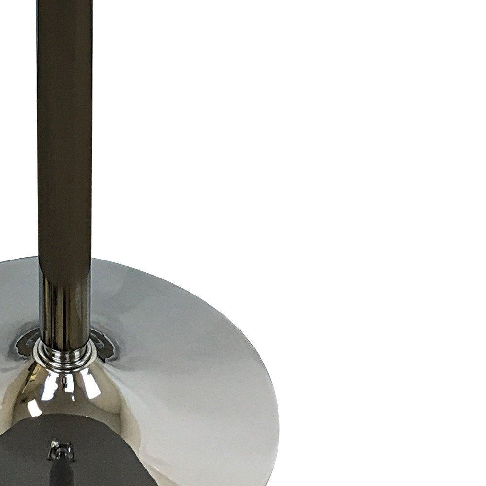 Black and Silver Wood and Metal Pedestal Base Round Top Dining Table - 36-inch