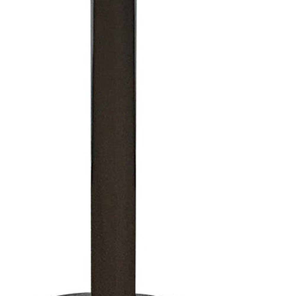 White and Silver Wood and Metal Pedestal Base Round Top Dining Table - 36-inch