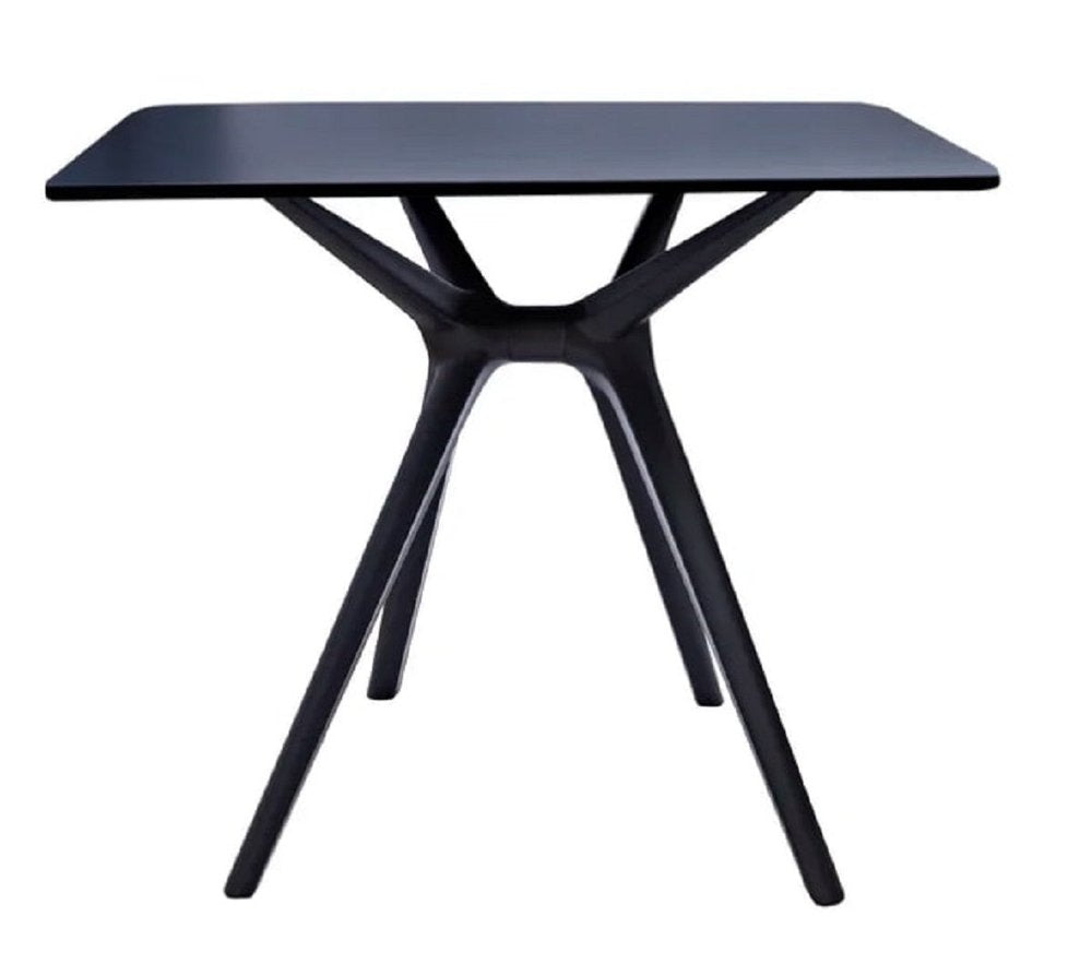Black Heavy Duty Plastic Square End Table - 27-inch