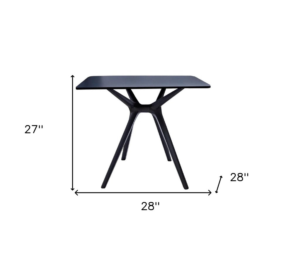 Black Heavy Duty Plastic Square End Table - 27-inch