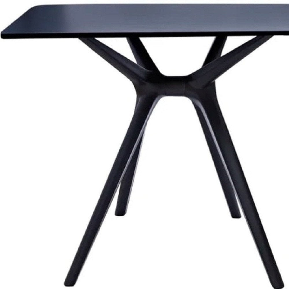 Black Heavy Duty Plastic Square End Table - 27-inch