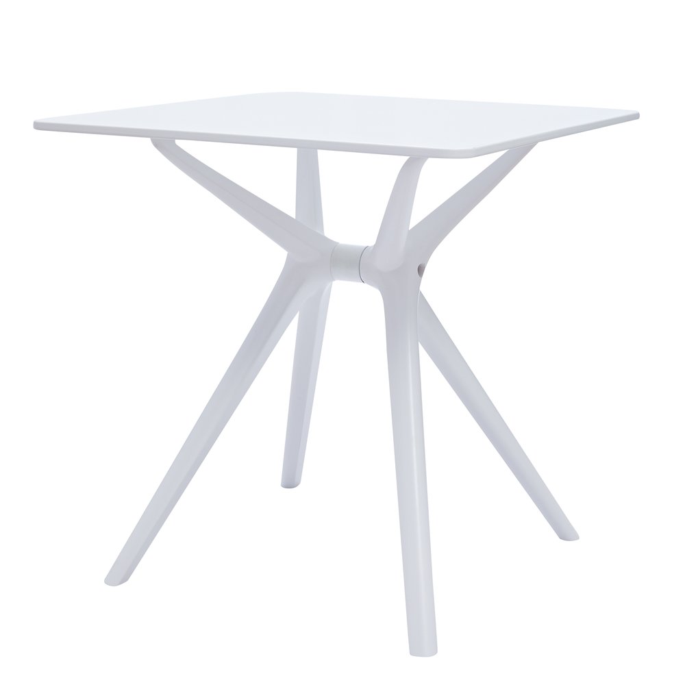 White Heavy Duty Plastic Trestle Base Dining Table - 28-inch