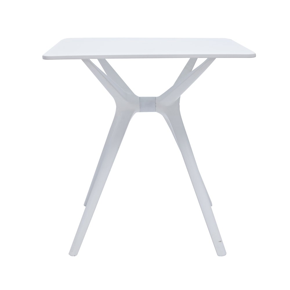 White Heavy Duty Plastic Trestle Base Dining Table - 28-inch