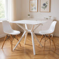 White Heavy Duty Plastic Trestle Base Dining Table - 28-inch