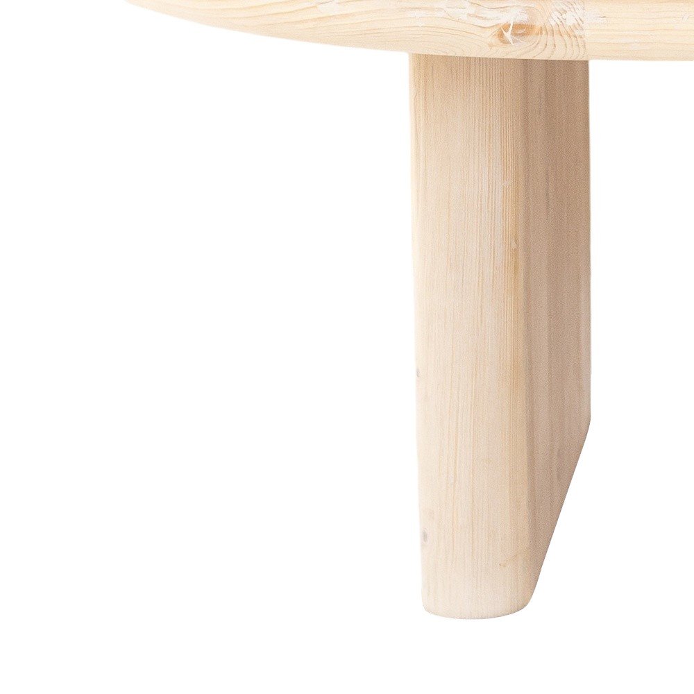 Natural Solid Wood Oval Solid Coffee Table - 54-inch