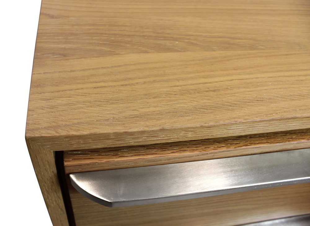 Natural Solid and Manufactured Wood Two Drawer Nightstand - 24-inch