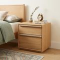 Natural Solid and Manufactured Wood Two Drawer Nightstand - 24-inch