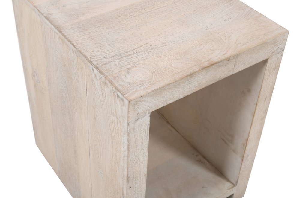 Three Piece Natural Solid Wood Distressed Sled Coffee and End Tables Set