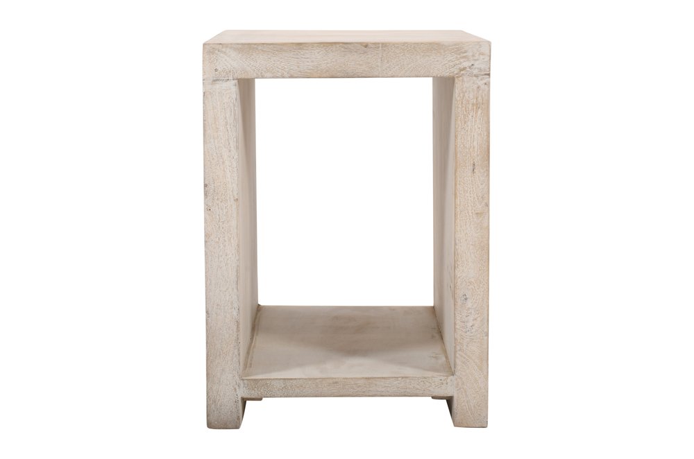 Three Piece Natural Solid Wood Distressed Sled Coffee and End Tables Set