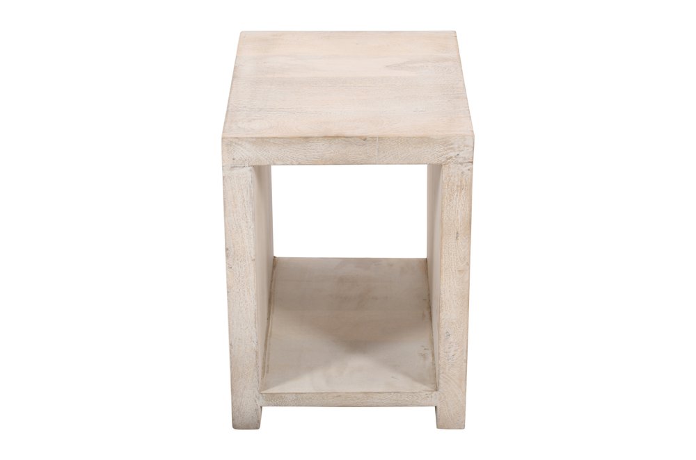 Three Piece Natural Solid Wood Distressed Sled Coffee and End Tables Set