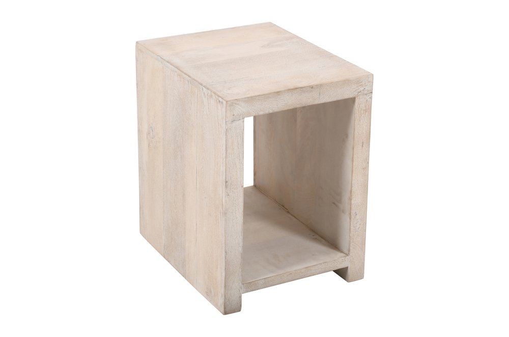 Three Piece Natural Solid Wood Distressed Sled Coffee and End Tables Set