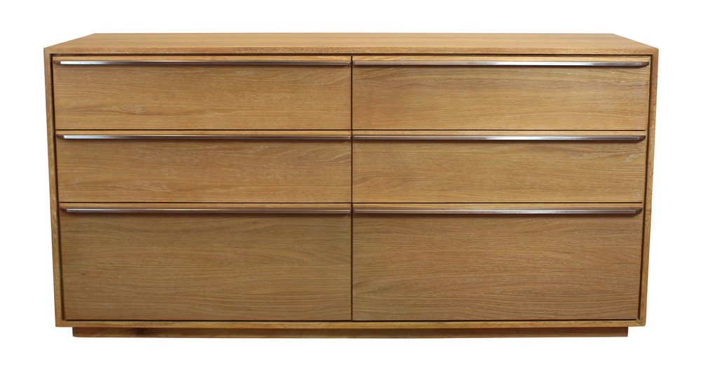 Brown Solid Wood Six Drawer Double Dresser - 72-inch