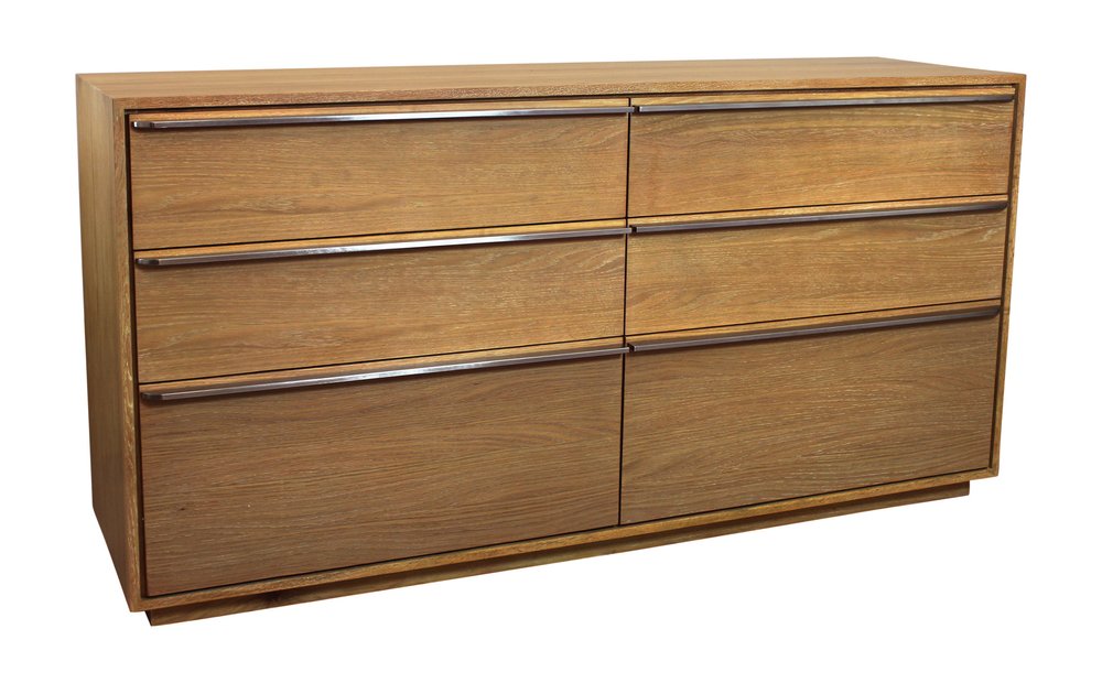 Brown Solid Wood Six Drawer Double Dresser - 72-inch