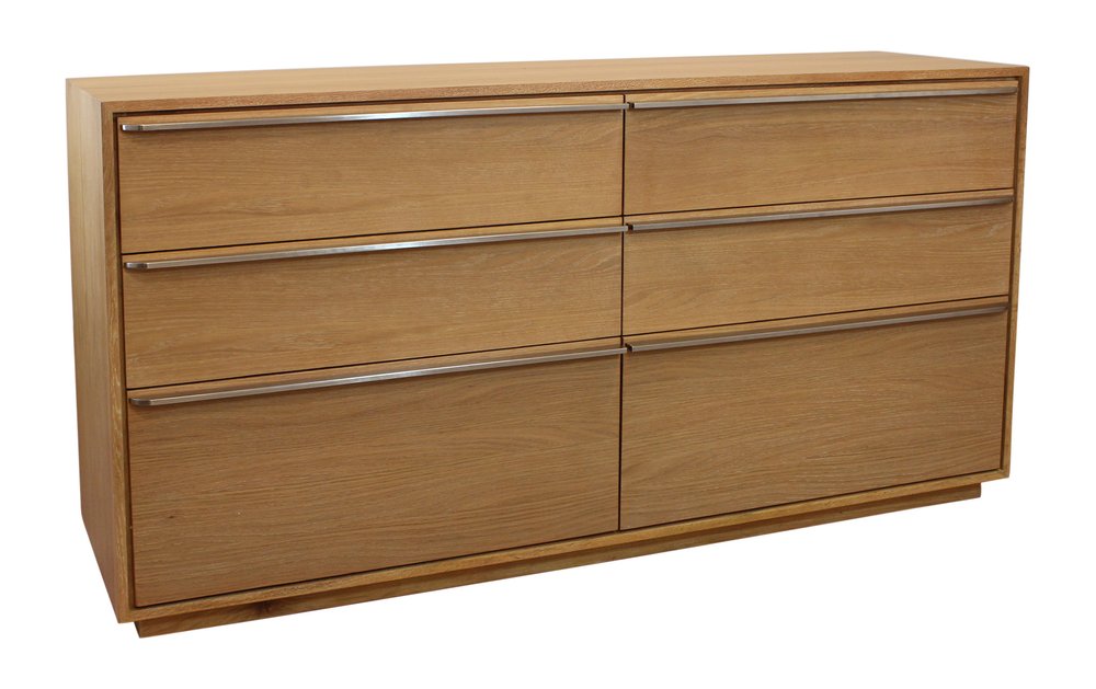 Brown Solid Wood Six Drawer Double Dresser - 72-inch