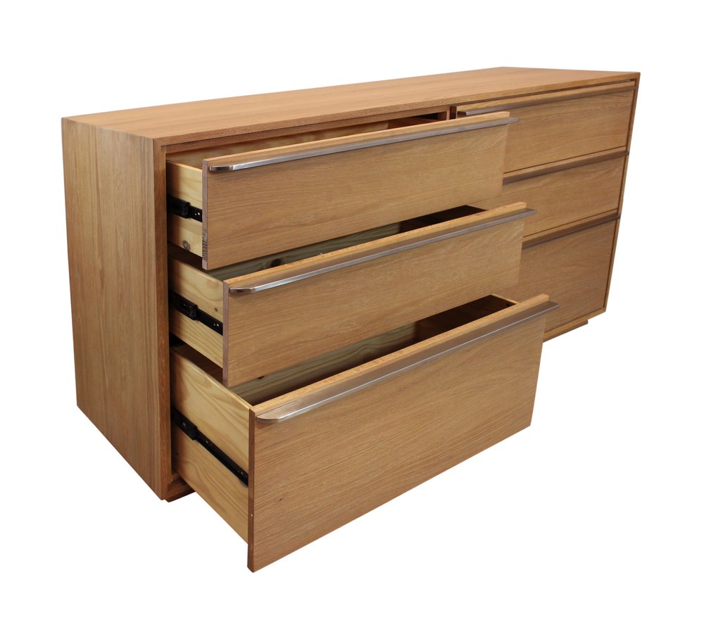 Brown Solid Wood Six Drawer Double Dresser - 72-inch