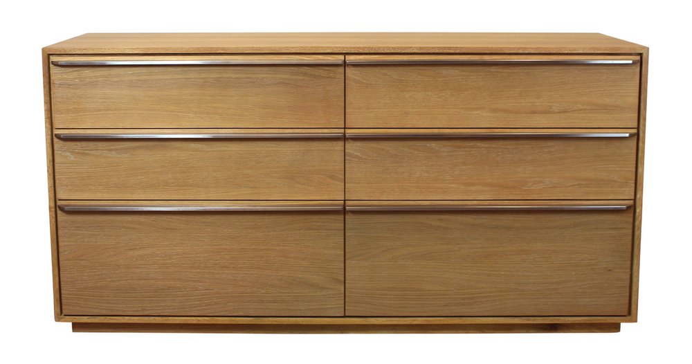 Brown Solid Wood Six Drawer Double Dresser - 72-inch