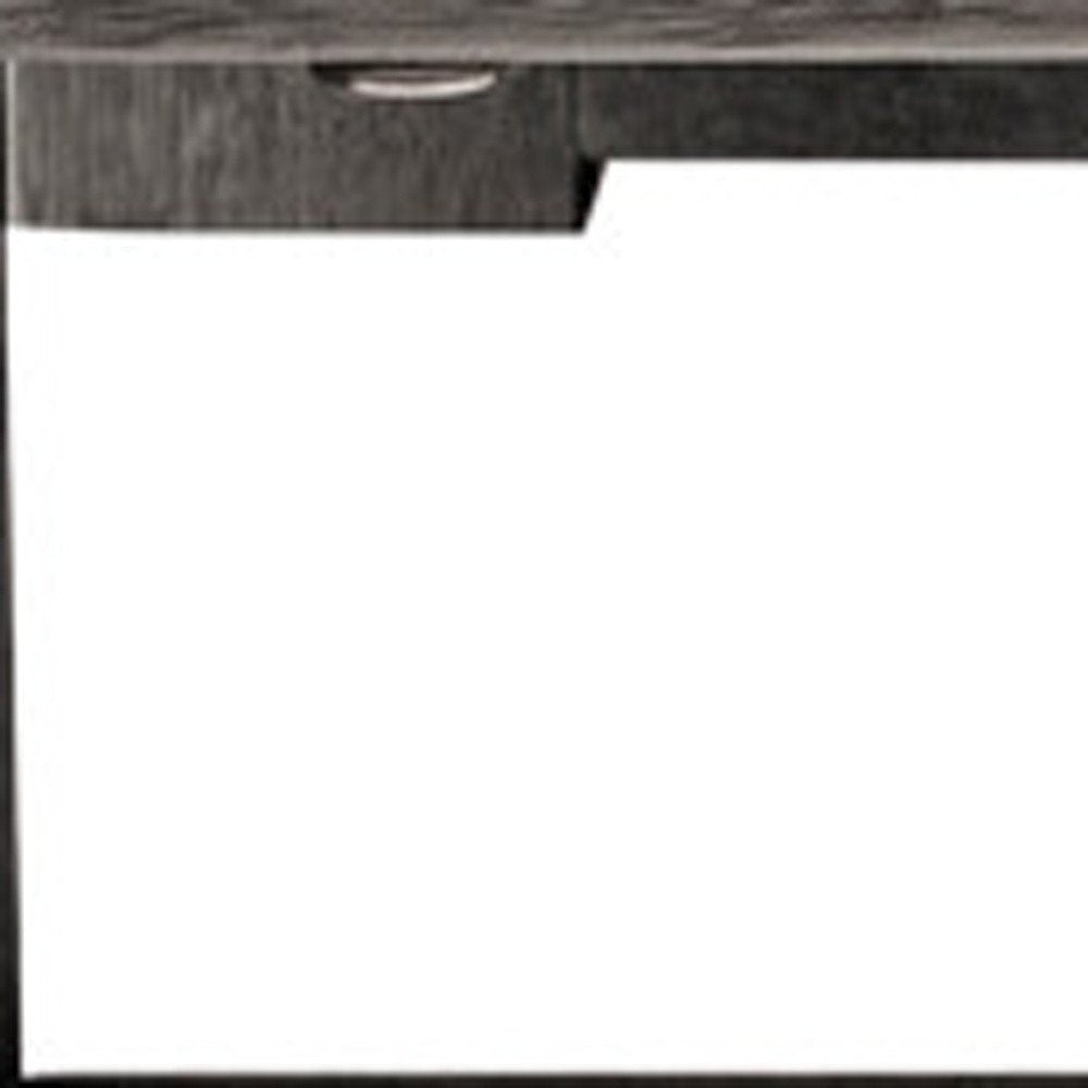 Gray Solid Wood Outdoor Coffee Table - 33-inch