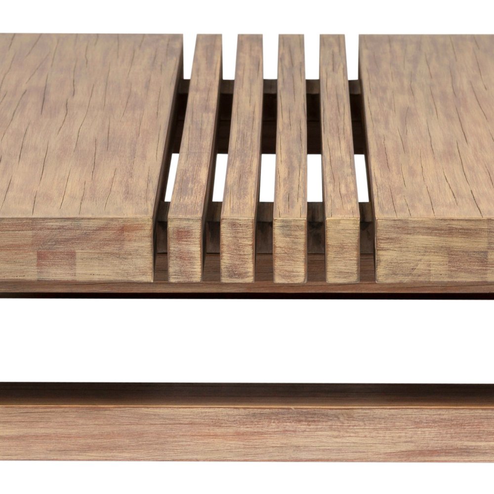 Natural Solid Wood Outdoor Coffee Table - 33-inch