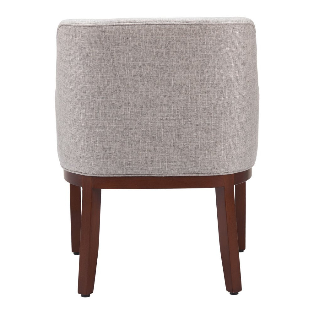 Gray and Brown Upholstery Dining Arm Chair