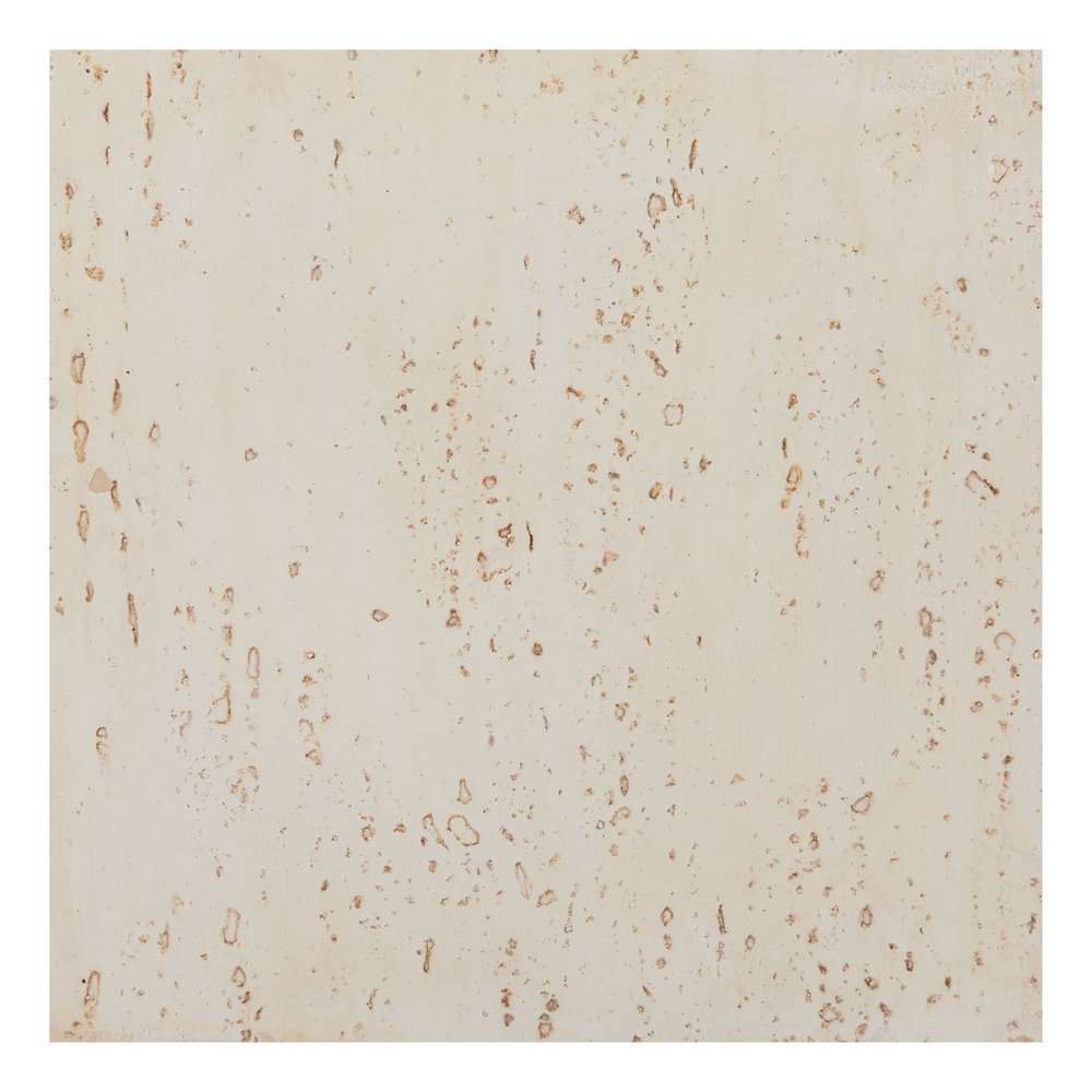 Beige Faux Stone Square End Table - 20-inch