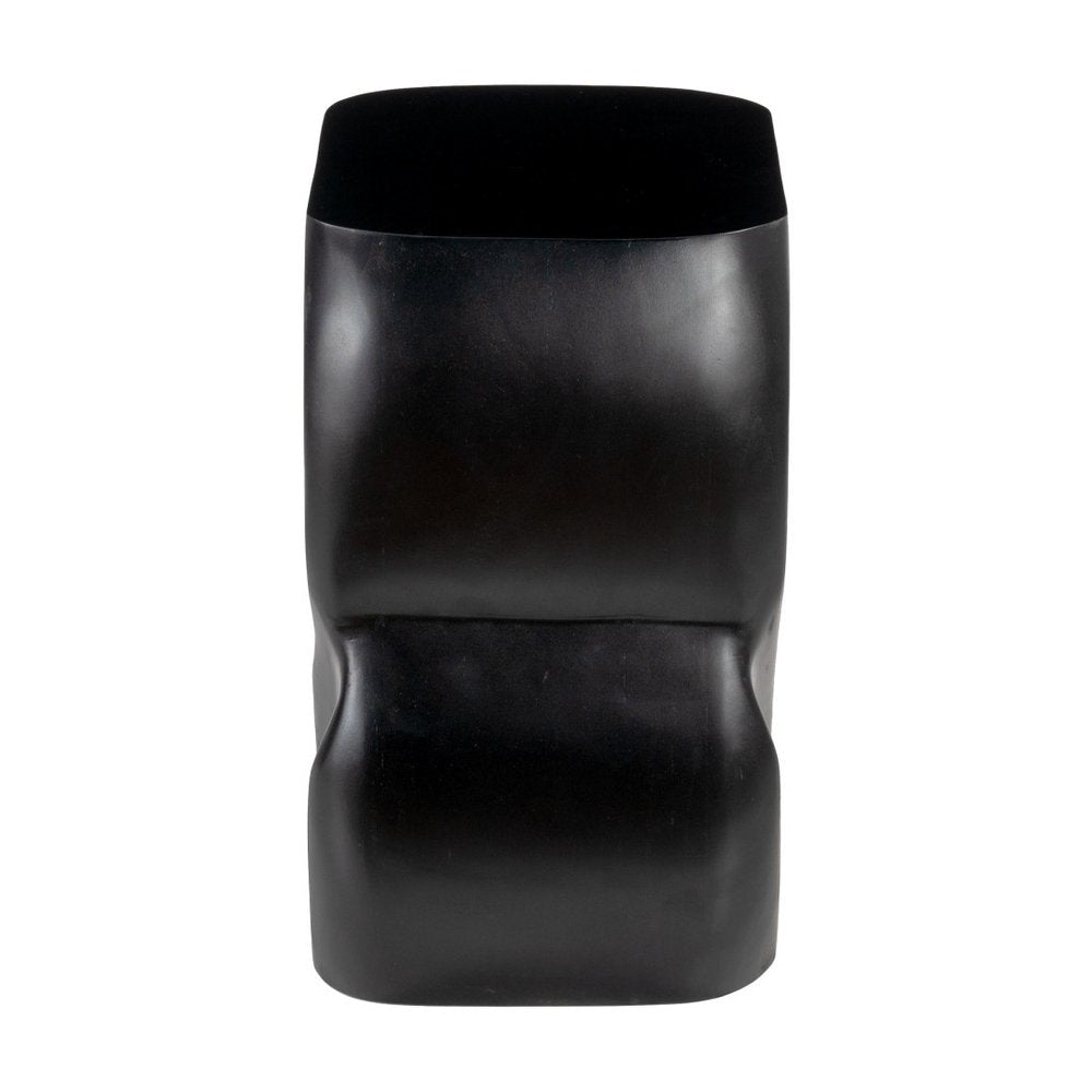 Black Solid Wood Figurine End Table - 16-inch