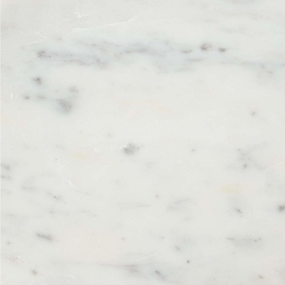 White and Gold Marble and Iron Round Pedestal End Table - 22-inch