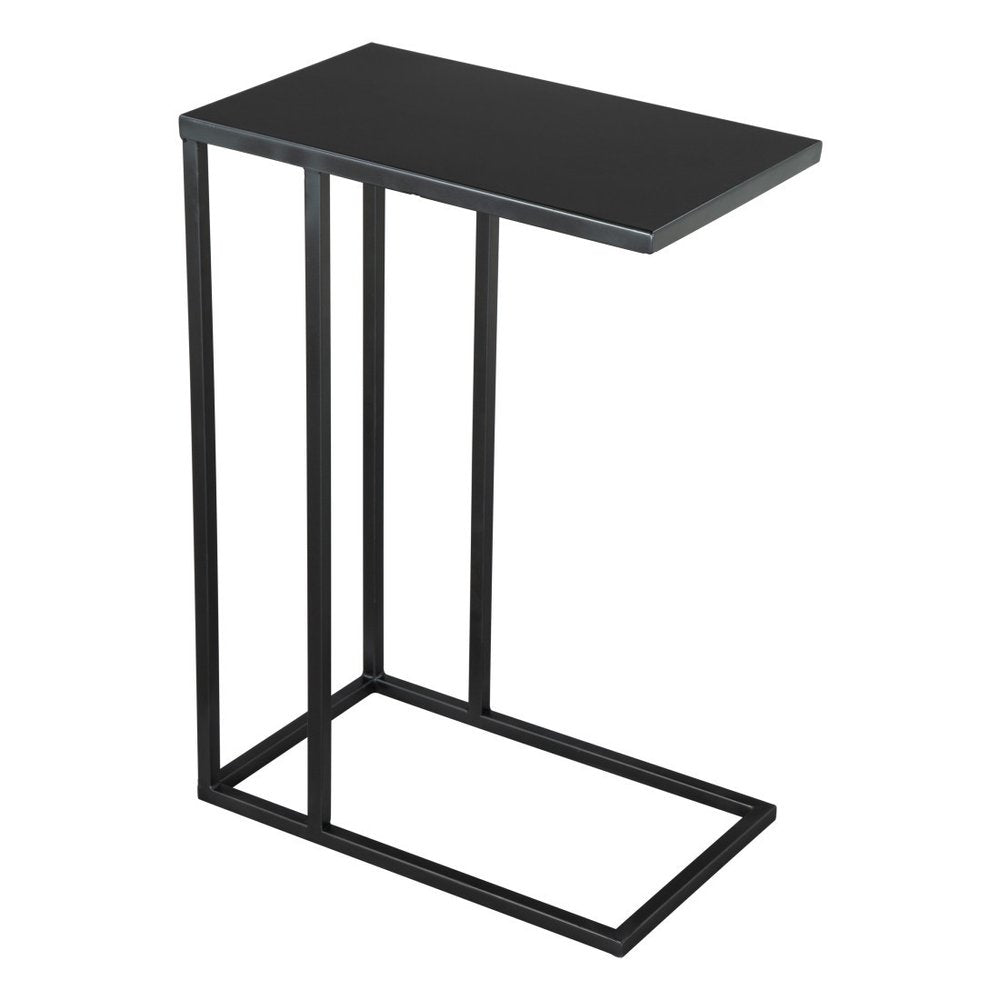 Black Iron Abstract End Table - 24-inch