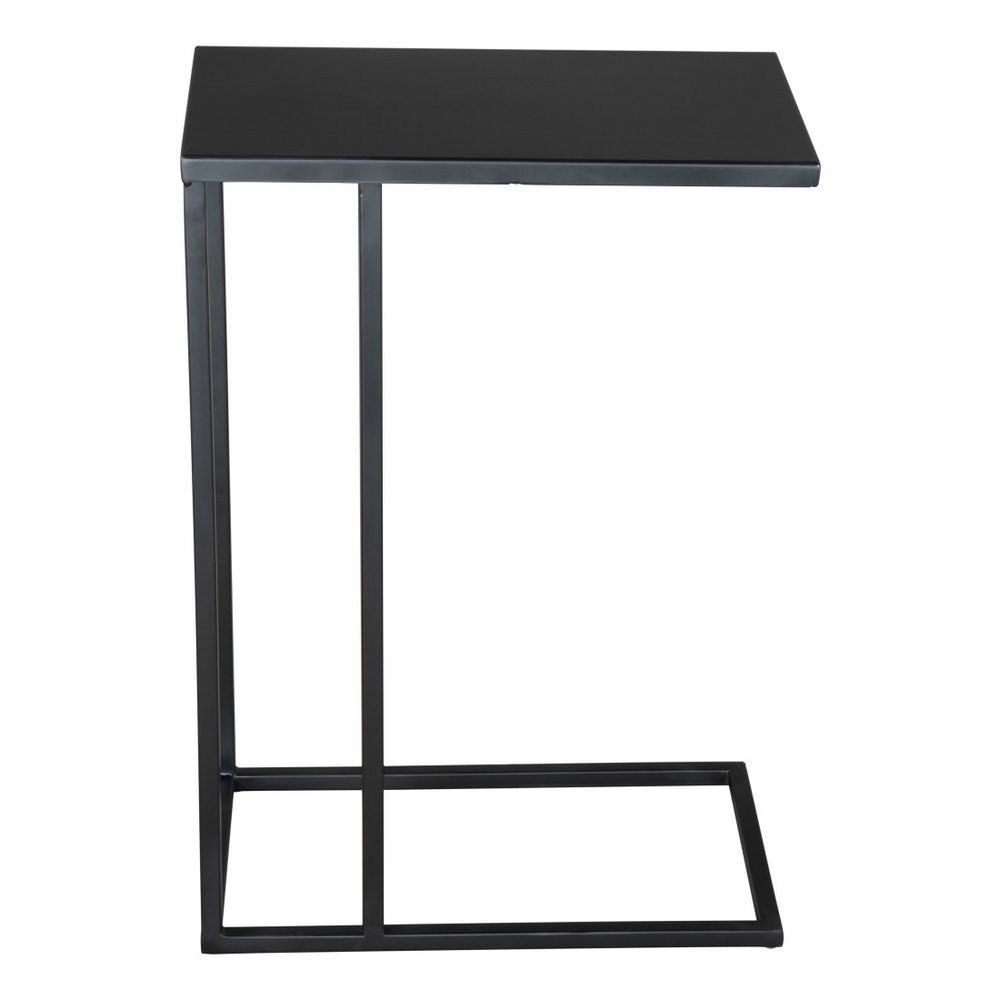Black Iron Abstract End Table - 24-inch