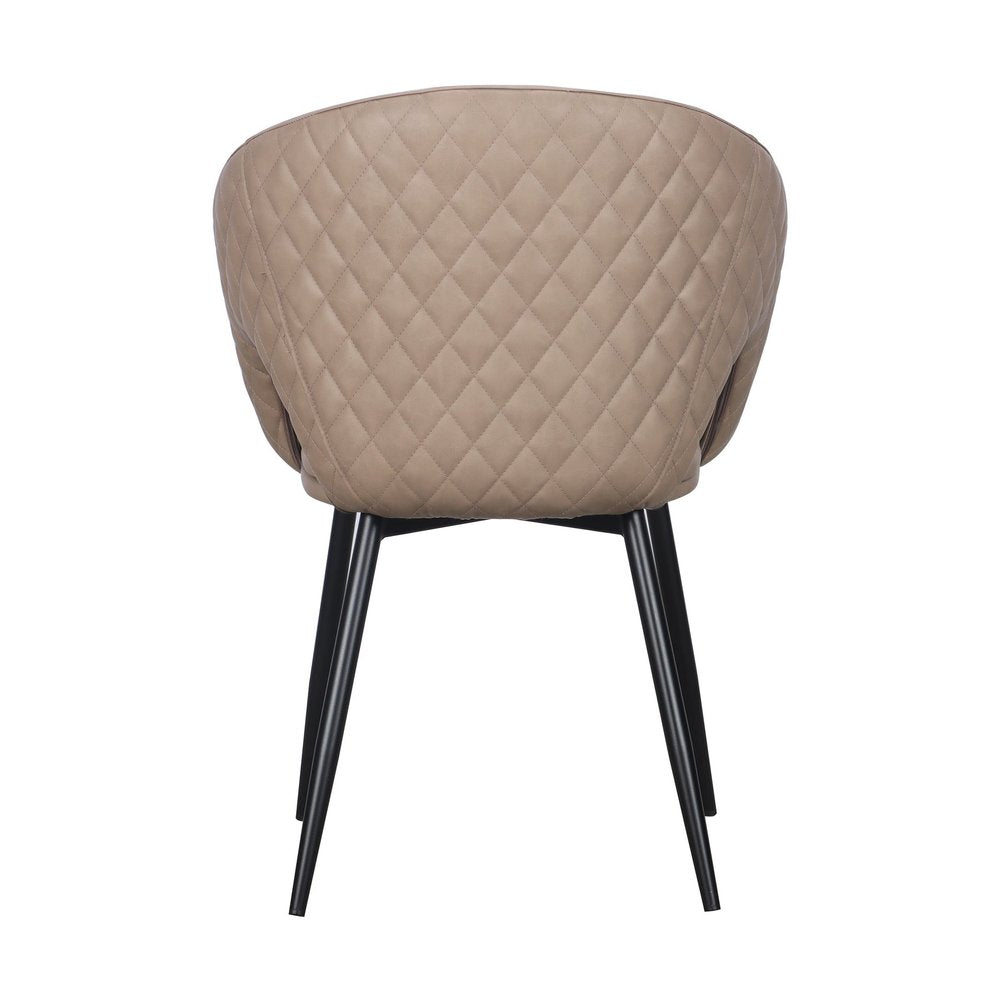 Set of Two Light Gray Slipcovered Faux Leather Dining Arm Chairs