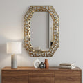 Bronze Octagonal Steel Framed Accent Mirror - 35-inch