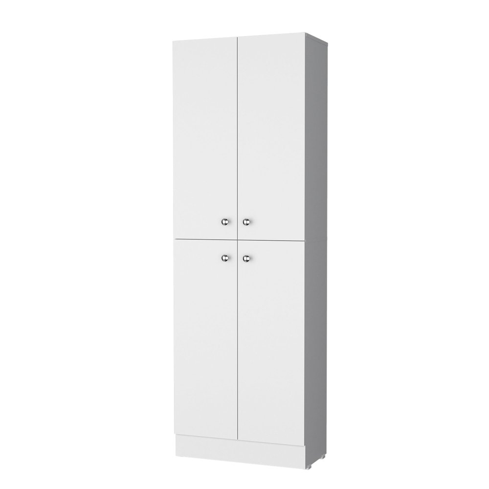 White Wood Pantry or Storage Closet - 12-inch