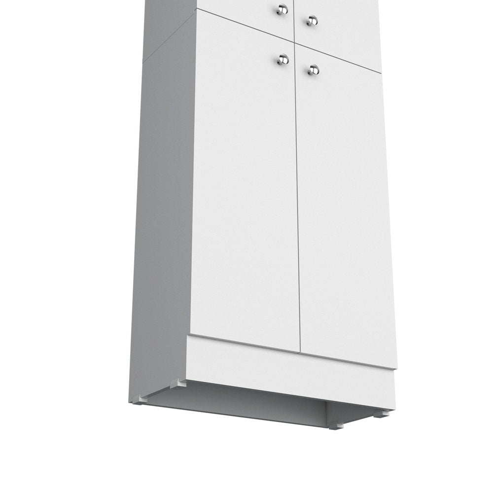 White Wood Pantry or Storage Closet - 12-inch