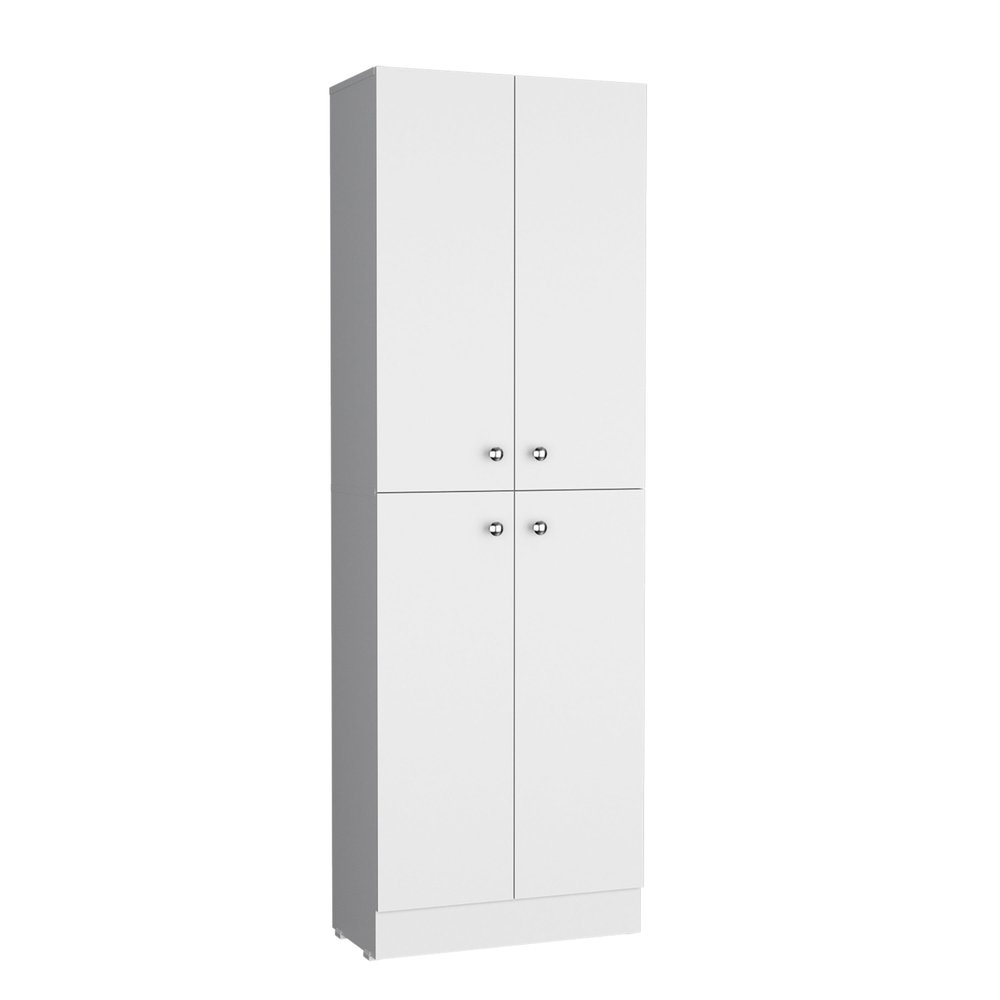 White Wood Pantry or Storage Closet - 12-inch